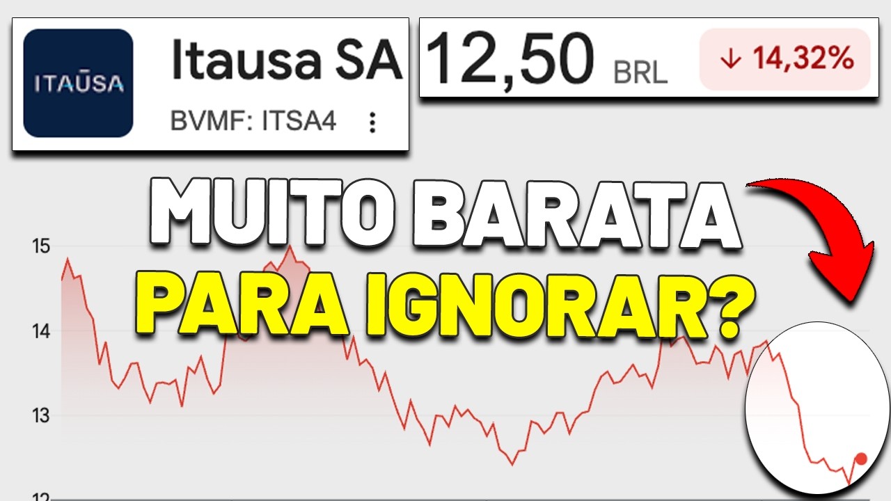 🚨A ITAÚSA DESABOU: FICOU ATRATIVO PARA APORTAR? ITSA4 - ANÁLISE COMPLETA