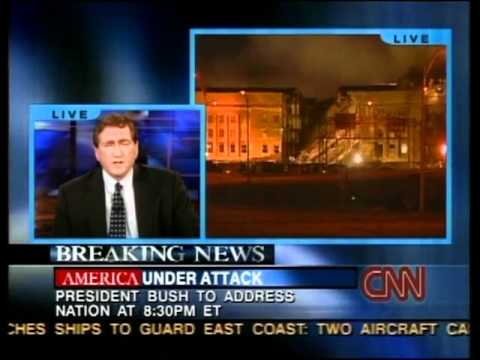 CNN 9/11 LIVE TV Coverage 7:45 P.M - 8:00 P.M