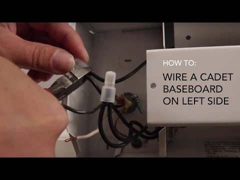 How to wire a Cadet baseboard on the left-hand side | Cadet Heat