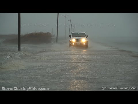 Hurricane Delta, Eye Wall and Storm Surge, Creole, LA - 10/9/2020