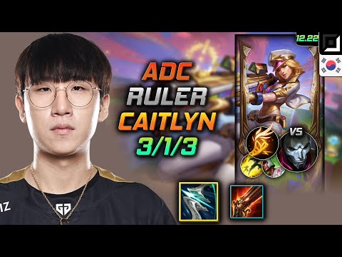 Ruler Adc Caitlyn Build Galeforce Fleet Footwork - Caitlyn Adc vs Jhin - LOL KR 12.22
