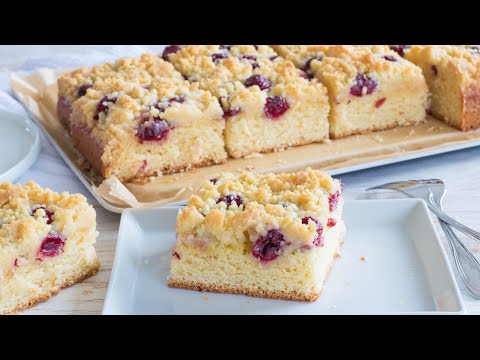 Unfassbar leckerer Streuselkuchen mit Kirschen