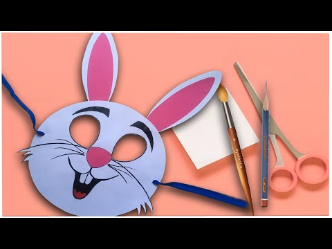 Bunny Mask With Paper| Animal Mask Making with Paper|rabbit face mask| Rabbit Face Mask Making|