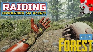 The Forest PS4 - Upgrading Weapons - Red Paint And Raiding