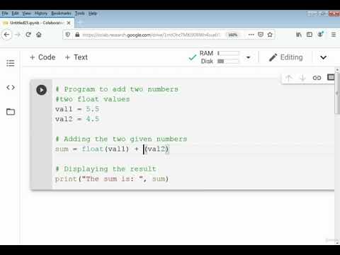 Adding Two Float Numbers In Python Python Coding