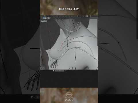 👿 [Speed Art] - 블랜더 캐릭터  크롬타입 아트 [ Blender Character Chrometype Art ] #shorts