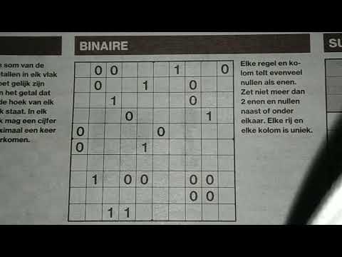 It's raining Sudoku's today, Binary Sudoku puzzle (with a PDF file) 10-02-2019 part 1 of 3