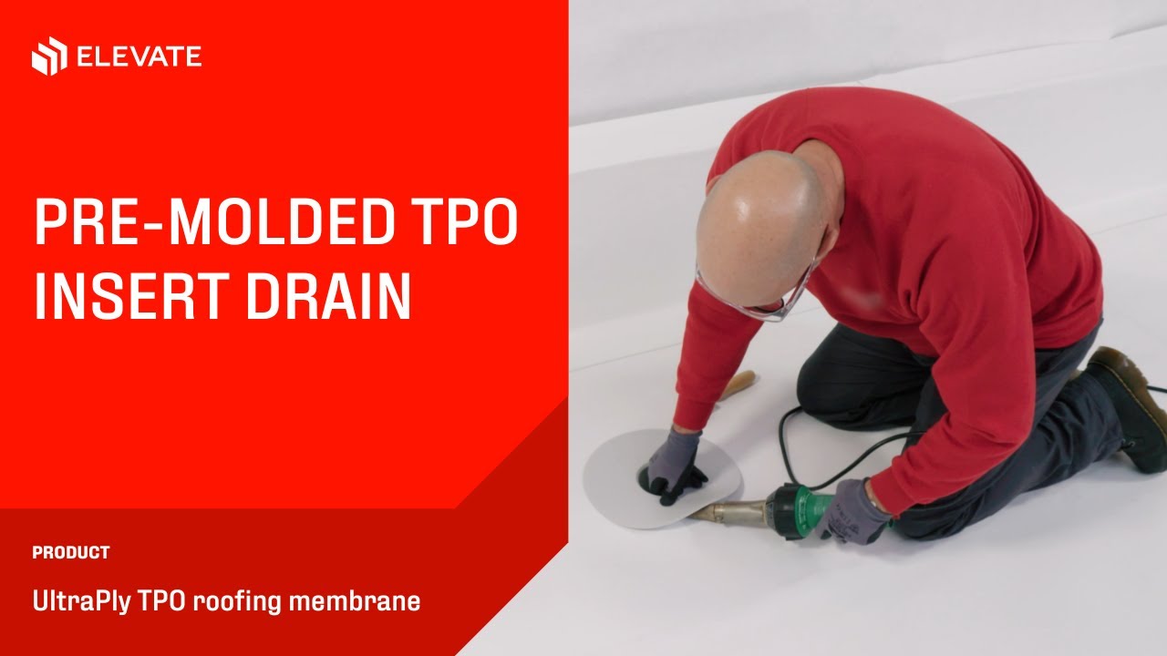 Pre-molded TPO insert drain | Elevate UltraPly TPO