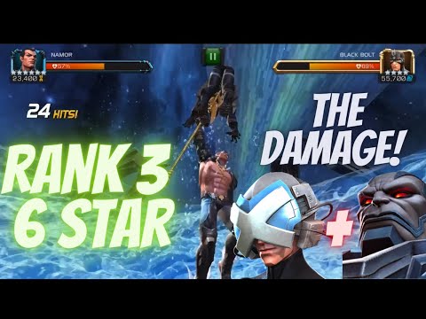 6 Star Rank 3 Horseman Namor With Ramped Up Professor X Synergies! Damage Showcase!
