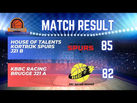 House Of Talents Kortrijk Spurs J21 B vs KBBC Racing Brugge J21 A
