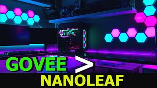 I Replaced my Nanoleaf Panels  w/ Govee Glide Hexa RGB Panels - Unboxing and Setup