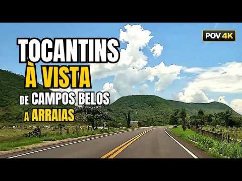 GO-118 e TO-050: Viagem de Carro de Campos Belos (GO) a Arraias (TO) | 4K
