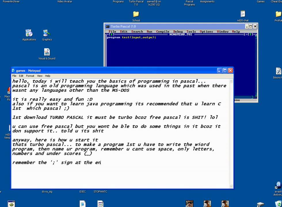 Pascal programming Lesson 1