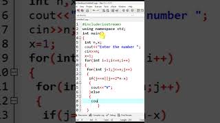 Print V alphabet pattern - C++ Program Tutorial  22. C++ pattern code.