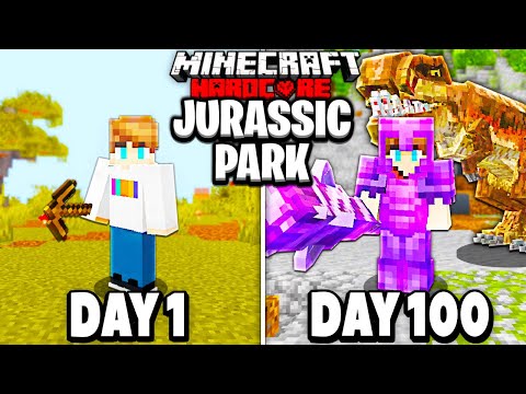 I Survived 100 Days in JURASSIC PARK in Hardcore Minecraft… WITH FRIENDS