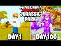 I Survived 100 Days In JURASSIC PARK In Hardcore Minecraft WITH FRIENDS