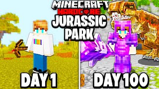 I Survived 100 Days in JURASSIC PARK in Hardcore Minecraft… WITH FRIENDS