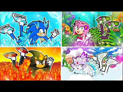Four Elements Sonic: Fire, Water, Air and Earth Story | Funny Situation | Sonic The Hedgehog 2