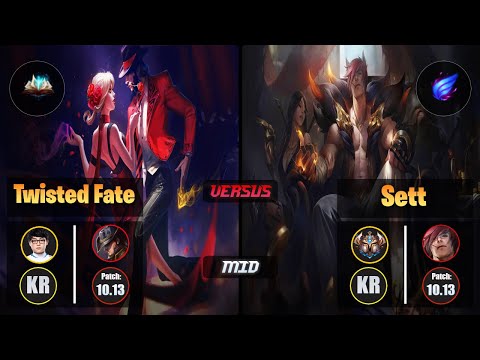 ShowMaker TWISTED FATE (Mid) [Unsealed Spellbook] VS SETT - Challenger KR Patch 10.13