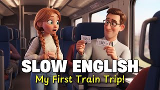 Slow English Story for Beginners | My First Train Trip!
