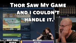 Live Reaction to Pirate Software Seeing My Game Alpine Lake