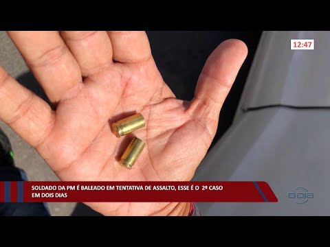 Soldado da PM é baleado em tentativa de assalto, esse é o 2º caso em dois dias 28 10 2022