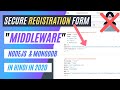 Secure Registration System Password With BcryptJS Middleware In NodeJS MongoDB In Hindi 2020