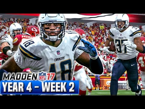 Madden 17 Chargers Franchise Year 4 - Week 2 @ Chiefs | Ep.73