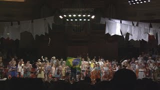 Classical Orchestra Dancing Brazilian Music in Royal Concert Hall