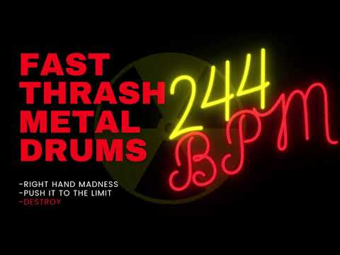THRASH METAL DRUM TRACK #51| 244 BPM