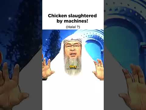 Chicken slaughtered by machines, are they Halal ? | #islamicshorts #muslim #sunnah #hadith #chicken