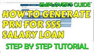 How to Generate PRN for SSS Loan Payment Step by Step Guide