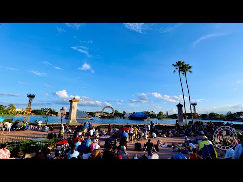 EPCOT World Showcase Plaza Evening Sights & Sounds in 4K | Walt Disney World Florida July 2022