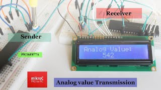 Analog value transmission use USART module of PIC Microcontroller and Mikro C