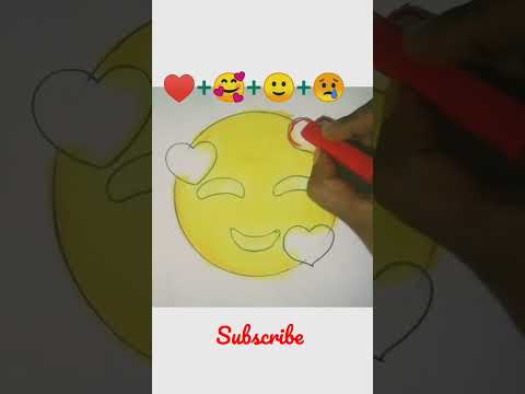 emoji easy drawing with soft pastel colors 🥰