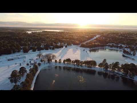 Sunset Over Bastrop, Texas February 15, 2021.  Snow days