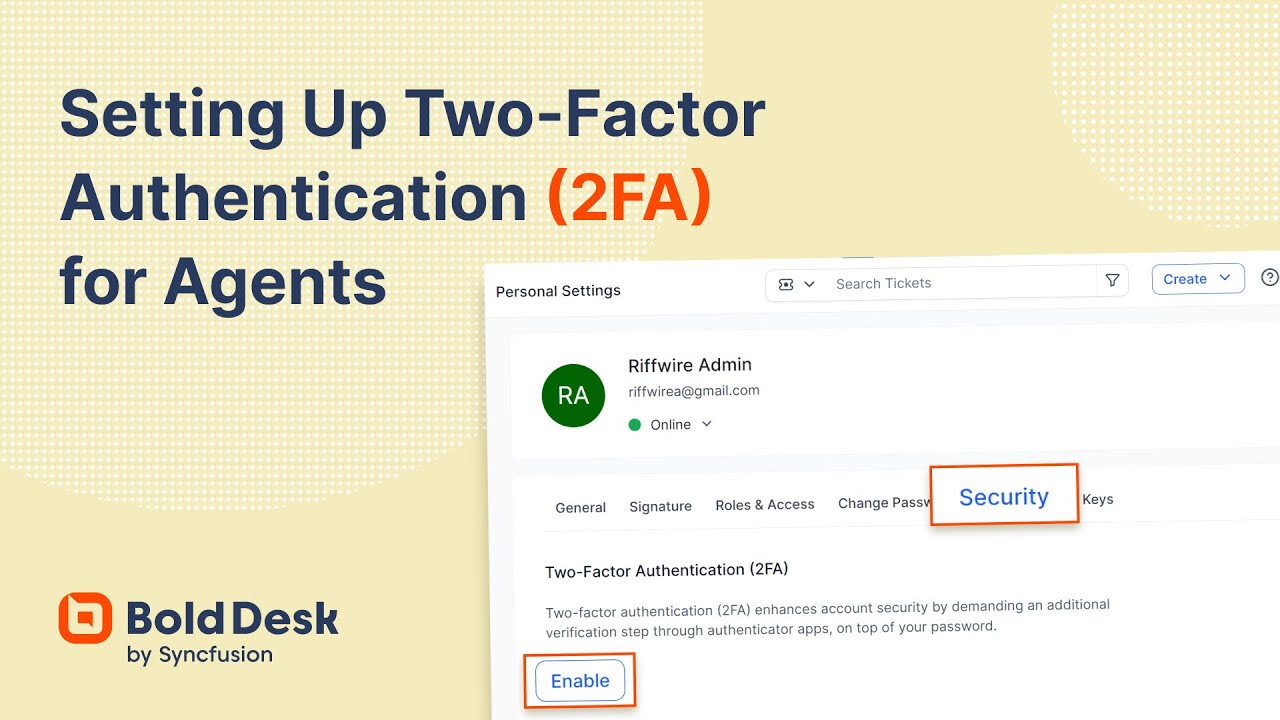 Setting Up Two-Factor Authentication (2FA) for Agents