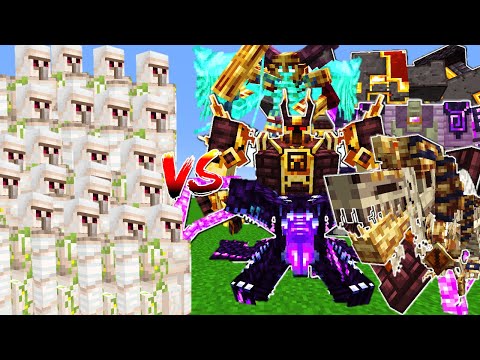 100x IRON GOLEM VS L_ENDER'S CATACLYSM - MINECRAFT