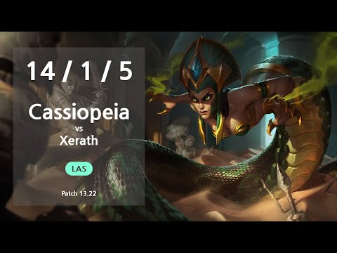 Cassiopeia Mid vs Xerath - LAS Challenger Patch 13.22