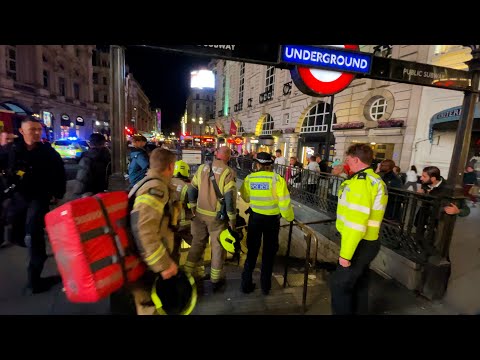 Evacuation at Piccadilly Circus Tube Station