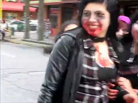 Pese a la lluvia se realizó en Puerto Montt la segunda Zombie Walk