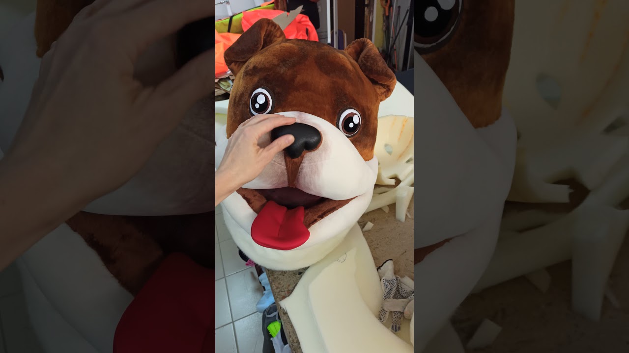 Dog mascot costume the head