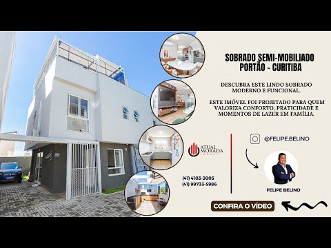 Triplex em condomínio fechado à venda | com Área Gourmet e Teto Retrátil no Portão em Curitiba-PR