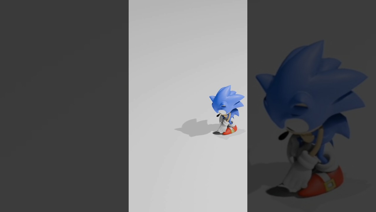 and it didnt even render correctly 🙌🙌🙌 #blender3d #sonic #fyp #art #oc #wait #waitforit