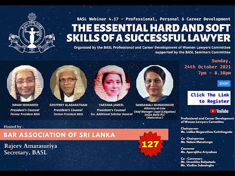 127th BASL (Series 4) - The Essential Hard & Soft Skills of a Successful Lawyer
