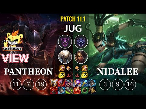 SG-S View Pantheon vs Nidalee Jungle - KR Patch 11.1