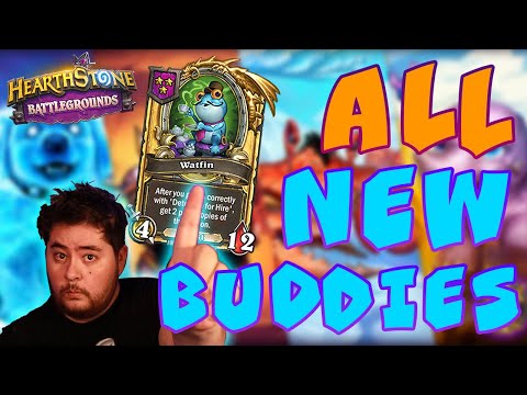 ALL NEW BUDDIES REVEALED!!! - PockyPlays Hearthstone Battlegrounds