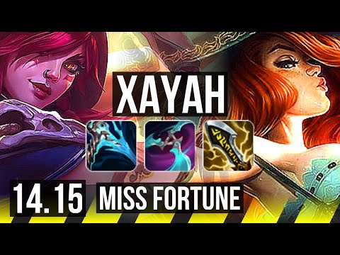 XAYAH & Bard vs MISS FORTUNE & Nami (ADC) | Quadra, Legendary | NA Master | 14.15