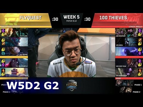 FlyQuest vs 100 Thieves | Week 5 Day 2 S8 NA LCS Summer 2018 | FLY vs 100 W5D2