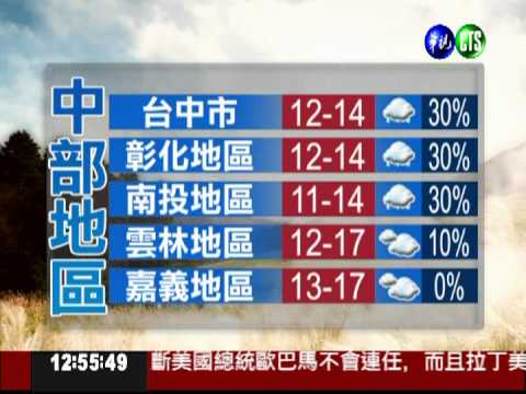 一月四日華視午間氣象